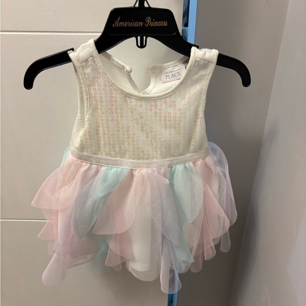 The Children’s Place Baby Girl White Pink Purple Blue Tutu Dress Size 3-6 Months